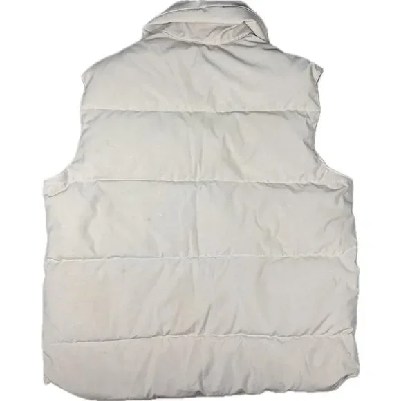 American-vintage Women's Cream and Burgundy Gilet - Picture 2 of 8